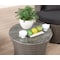 Alaterre Furniture Bistro All-Weather Conversation Set with Two Round Chairs and 18" H Glass Top Table AWWI01II - alternate 2
